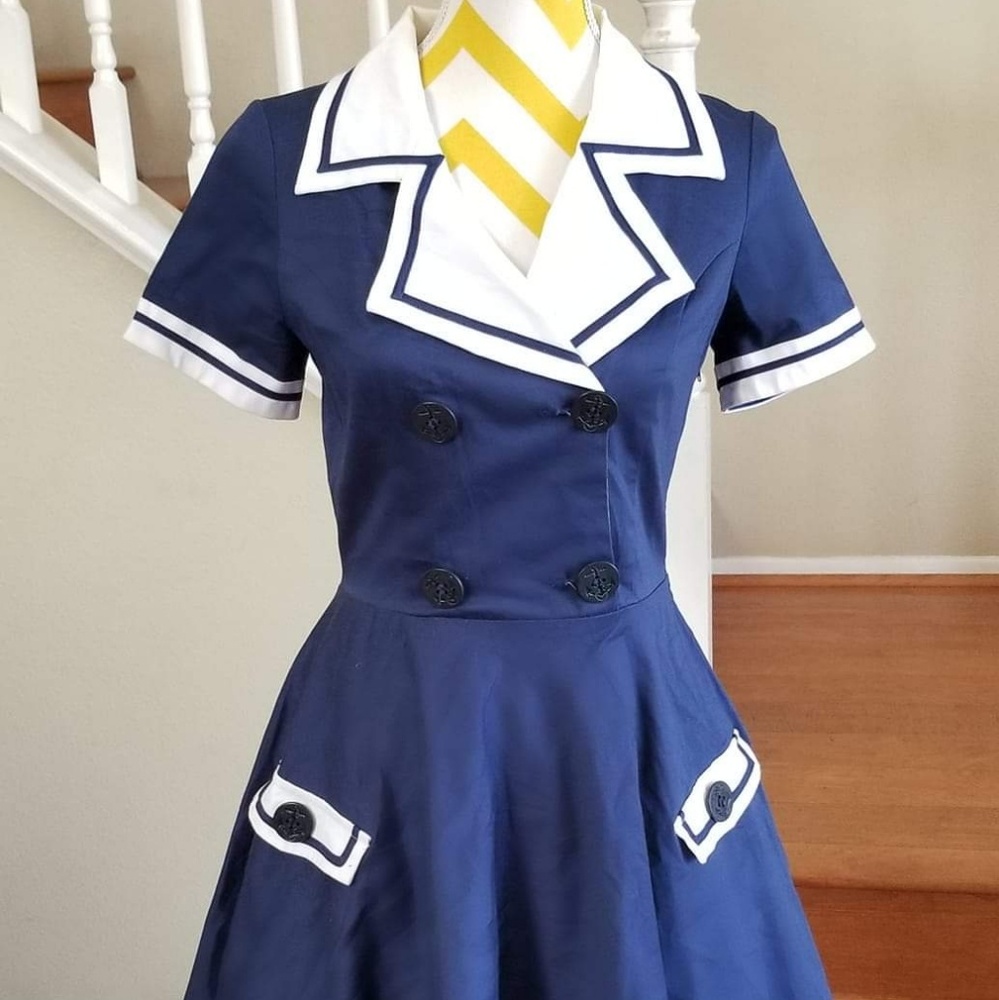 Hell Bunny Seafarer Dress Small